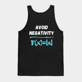 Avoid Negativity Formula Funny Math Equation Tank Top